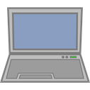 Cartoon image of a laptop computer